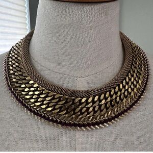 Lizzie Fortunato Jewels Gold Chain Reversible Collar Statement Necklace